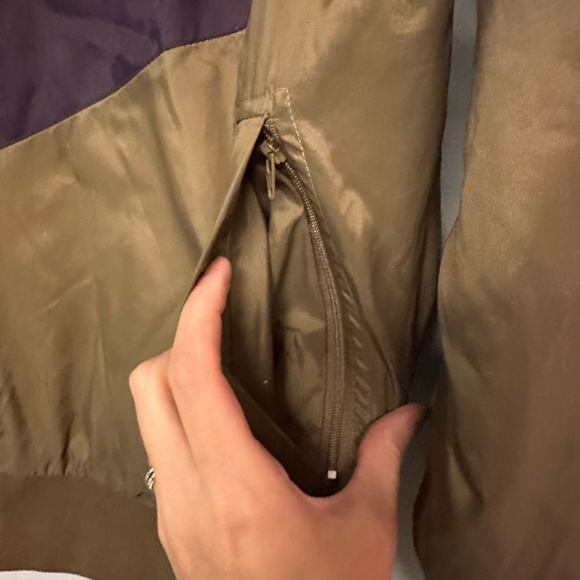 Vintage Men's Duckster Windbreaker Jacket size large Brown Purple insulated - Picture 6 of 12